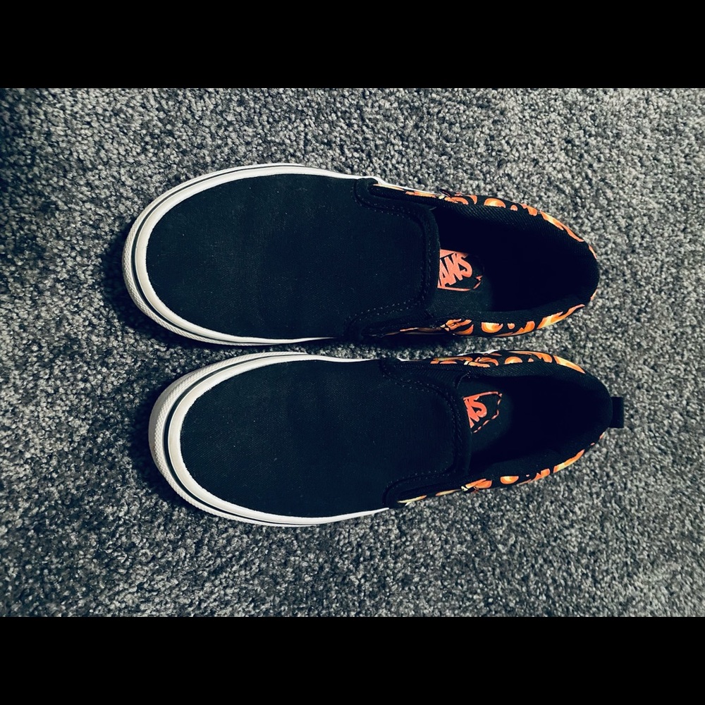 Black Vans with Flames